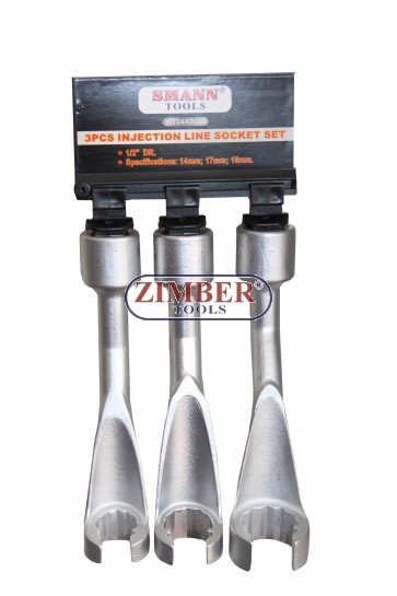 Set de chei pentru conducte injectoare  1/2" 14-17-19 mm - ZT-04A3050 - SMANN TOOLS.