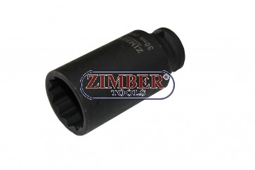 Cheie tubulara impact pentru piulita butuc 30mm 1/2" - ZR-08DAIS430M - ZIMBER - TOOLS