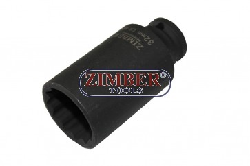Cheie tubulara impact pentru piulita butuc 32mm 1/2" - ZIMBER - TOOLS
