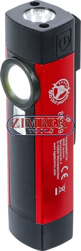 Lampă de mână COB-LED / UV din aluminiu | 1 W - 85349 - BGS technic.