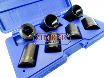 Extractoare Suruburi Antifurt sau Rotunjit 1/2"- 17mm, 18.5mm, 20mm, 21.5mm, 23mm, 24.5mm. 26mm. 7-buc- ZT-01Z5188 - SMANN TOOLS.