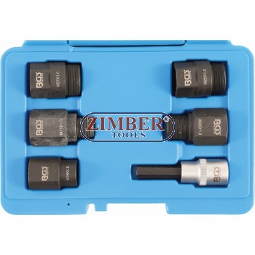 Set adaptoare pentru demontat injectoare cu filet interior M14x1.0, M17x1.0, M20x1.0, M25x1.0, M27x1.0mm - 7771 - BGS technic.