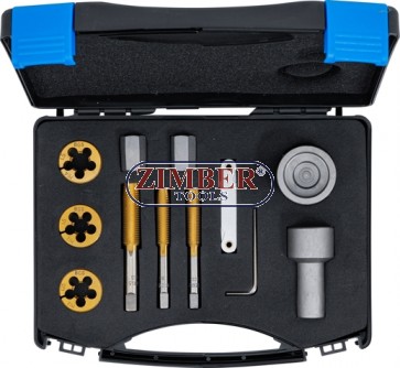 Set reparatii filete pentru prezoane si piulite de roti, M12x1.25 - M12x1.5 - M14x1.5, 12 piese - 1988 - BGS technic.