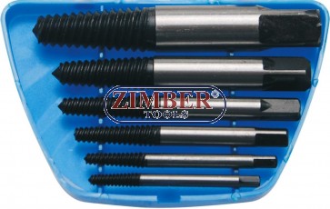 Screw Extractor Set | Sizes 1 - 6 | 6 pcs. - ZB-1896 - BGS-technic.