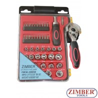 Trusa Tubulare 1/4" si 3/8" - 48 pcs  -  ZIMBER