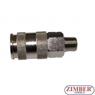 Cuplă rapidă de aer 1/4", cu filet exterior, ZR-12AQCUEM14 - ZIMBER TOOLS