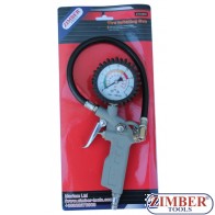 Pistol de umflat roti cu manometru, ZT-04690- ZIMBER-TOOLS.