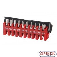 Set biti pentagonale 1/4" 10buc (gaurit) - 1/4" Force 21013