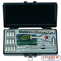 1/4" Socket set 27pc Force 2281