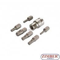 Trusa Chei TORX T-Star 1/2 T25 - T55 7.buc - BGS