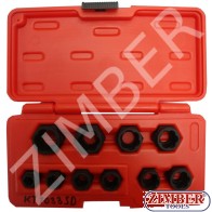 Trusa de tubulare pentru suruburi uzate si antifurt - ZR-36HSS10M - ZIMBER TOOLS