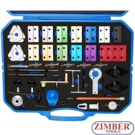 Trusa de Fixare Distributie FIAT, LANCIA,  ALFA ROMEO,  "PROFESIONAL" 63.buc - ZIMBER-TOOLS