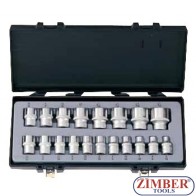 Trusa Scule Chei 1/2" 12 -pereti 19- piese, INCH, 4194-9  - FORCE.