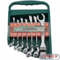 Set chei inelare semideschise, flexibile 7 piese W24A107S - JONNESWAY
