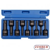 Trusa Chei TORX ”T-Star” de IMPACT 1/2" T20 - T70 Lungime 75.mm / 9.buc-5480- BGS technic.