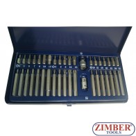 Trusa TORX - Spline - T-Special - Hexagon 1/2 - 3/8 40.buc, ZR-14BS40  -ZIMBER TOOLS