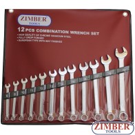Set chei combinate, dimensiuni de la 10-mm la 22-mm, 12 bucati - ZIMBER