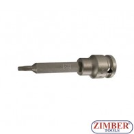 Capete profil torx lung, impacт T-STAR, 100 mm  1/2" T25 - BGS
