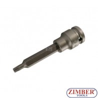 Capete profil torx lung, impact  T-STAR, 100 mm  1/2" T30 - BGS