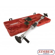 Dispozitiv cu vacuum pentru indreptat tabla caroseriei, cu 3 ventuze - Ø.75 - Ø100-mm - Ø125-mm . ZR-36VDRK - ZIMBER TOOLS.
