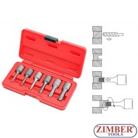 Set extractor, 6-buc. 3/8"-  2,3,4,6,8,10-mm  ZR-36SS3806 - ZIMBER-TOOLS.
