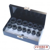 Tubulare Extractore set 14-buc 1/2 10-mm, 11-mm, 12-mm, 13-mm, 14-mm, 16-mm, 17-mm,18-mm, 19-mm, 21-mm, 22-mm, 24-mm, 27-mm - ZIMBER-TOOLS.