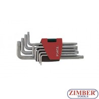 SET CHEI IMBUS TORX CU GAURA CENTRARE 9- PIESE. 5098LT - FORCE.