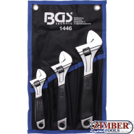 Set 3 chei reglabile, 150mm 0-20mm, 200mm 0-25mm, 250mm 0-30mm (1446) - BGS technic