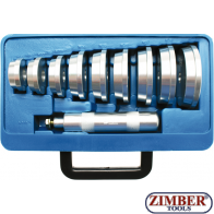 Set flanse din Aluminiu pentru montat/demontat rulmenti, 10-piese -1522 -  BGS technic