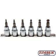 Set biti hex. 3-8 mm, 3/8",cap bila, 7 piese (5109) - BGS technic