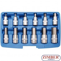Set cu biti Imbus 5-22mm,antrenare cu tubulara 1/2", 12piese. - 5052 - BGS technic.