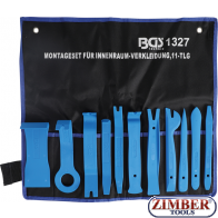 Set pentru demontat interioare, cheder, garnituri, clipsuri, fete de usi, 11piese - 1327 - BGS technic.