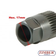 Cheie Alternator Н17х33Тх30 mm VW, AUDI - ZR-36AW1733 - ZIMBER-TOOLS