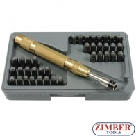 Pansoane Cifre si Litere Ø 4.mm 37 Buc, ZR-18APS37 - ZIMBER TOLS