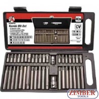 Trusa cu biti combinati, antrenare 10mm(3/8"), 40 piese. - 7073 - Bgs technic.
