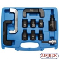 Set extractoare si adaptoare pentru injectoare cu filet interior de M14x1.0, M17x1.0, M20x1.5, M25x1.0 si M27x1.0- 7777 - BGS technic.