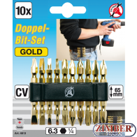 Set varfuri duble "Gold' 1/4", 10 piese (4813) - BGS technic.