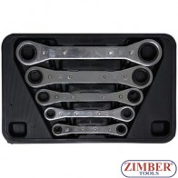 Set chei inelare drepte cu clichet 6 x 8 -19 x 22 mm, 5 piese - 1450 - BGS technic.