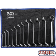 Set chei inelare cu cot, 75 °, 12 piese. (30200) - BGS technic