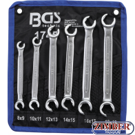 Set chei inelare pentru conducte: 8 x 9mm, 10 x 11mm, 12 x 13mm, 14 x 15mm, 16 x 17mm, 18 x 19mm, 6 piese | 1745 - BGS technic.