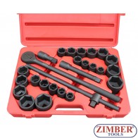 Trusa Scule IMPACT 3/4" 27- piese,  Combinate  Metrice, Inch - ZR-06AISS3427V -ZIMBER-TOOLS.