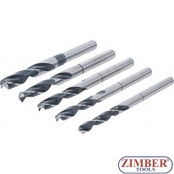 Set burghie HSS, 10 - 11 - 12 - 13 - 15 mm, 5 piese - 6801 - Bgs technic
