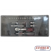 Trusa chei tubulare 19 buc 1/4", ZT-00819 - SMANN TOOLS