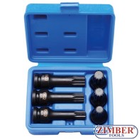 Set Biti Spline cu Tub.1/2" Impact M14-M16-M18 - 6 buc. (5380) - BGS technic