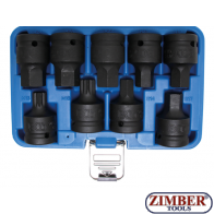 Set cu biti de impact Imbus si Spline (XZN), antrenare 3/4'', 9 piese. 5054 - BGS- technic.