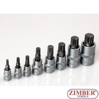 Set biti Impact Bit Socket Set biti M-uri cu tubulare | antrenare 10 mm (3/8") | Spline ( XZN) | 8 piese- 5105 - BGS technic