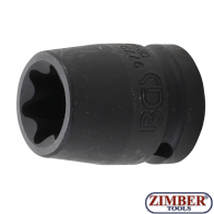 Cheie tubulară de impact Profil E, 12,5 mm (1/2") E22 - 9779-22- BGS technic.