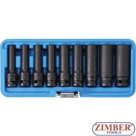 Set tubulare de impact Profil E, E10 - E24, antrenare 1/2", 9 piese - 5204 - BGS technic.