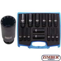 Set tubulare de impact adanci GearLock [ Alldrive ], 10-32mm, actionare 1/2". 5209 - BGS- technic.