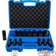 Set tubulare de impact adanci 10 mm - 32 mm, antrenare 1/2'', 14 piese, 5207 - Bgs technic